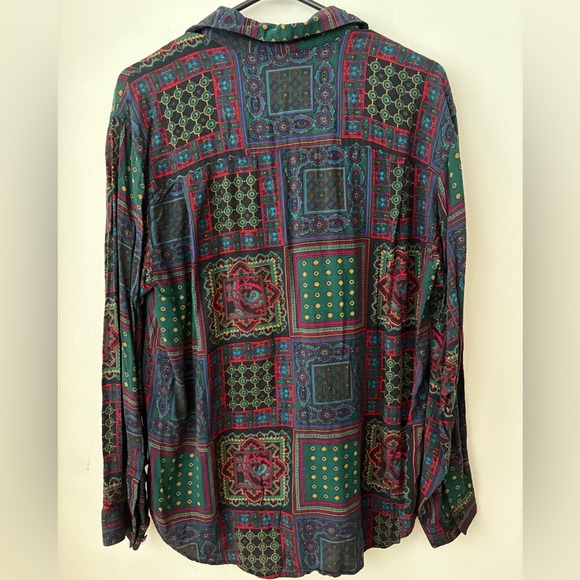 Colorful Patterned Button-Up Shirt - Picture 3 of 3